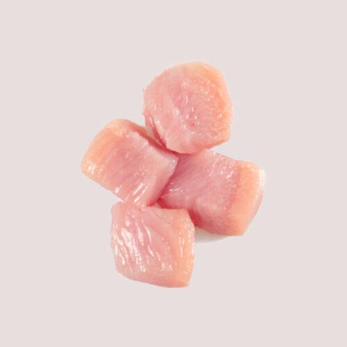 Raw Boneless Chicken Chunks 1kg Raw Boneless Turkey Chunks 1kg