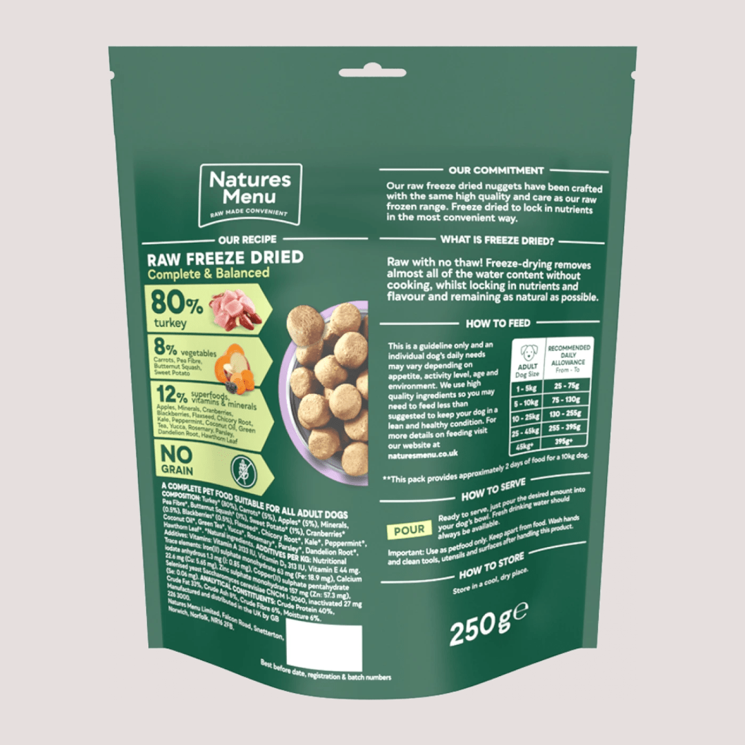 Natures Menu Turkey Freeze Dried Nuggets - Image 1