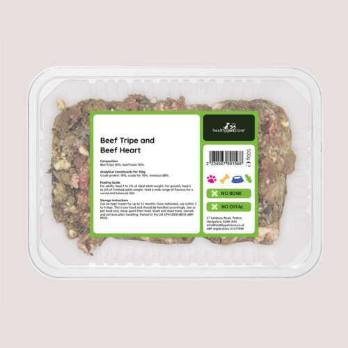 Raw Minced Tripe & Heart No Bone & No Offal 500g (1)