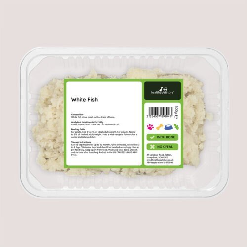 Raw Minced Whitefish With Bone & Offal 500g